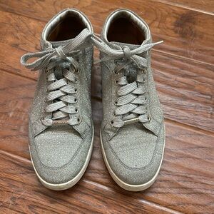 Jimmy chop silver metallic sneaker size 39. Gently worn